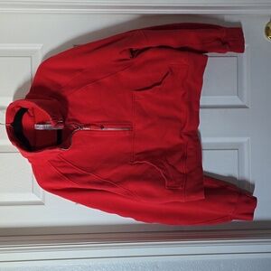 Lululemon oversized scuba half zip funnel neck carnation red XL/XXL GUC